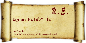 Ugron Eulália névjegykártya